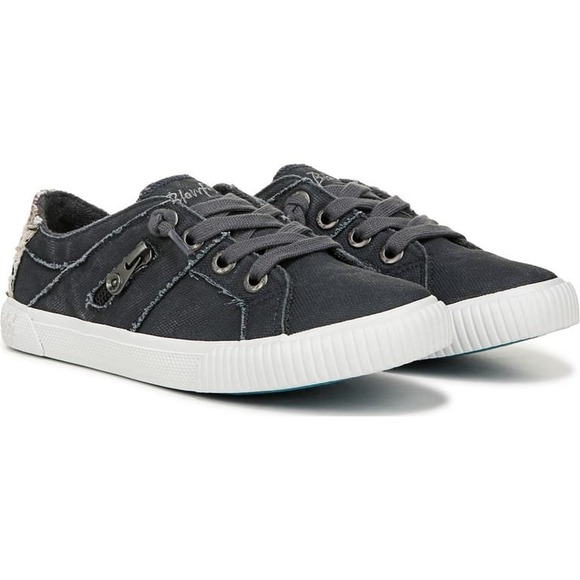 Blowfish Malibu Shoes - Blowfish Malibu Fruit Women Sz 7.5 Desert Iron Canvas Gray Vegan Slip On Sneaker